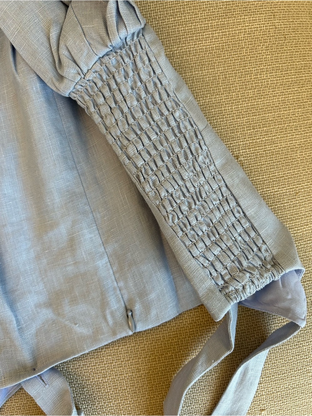 EUC Reformation Birdie Linen Midi Dress Cloud Blue Classic Casual - Picture 8 of 11